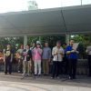 松山市駅前定例署名を行いました
